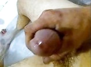 Precum oozing out of throbbing bwc