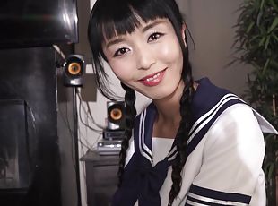 アジアの, 日本人, カップル, pov, ピグテール, 制服