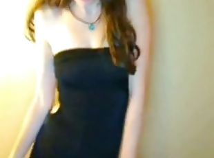 Sexy teen gives sexy webcam striptease