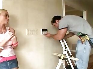 Madison Scott gives herself to the electrician