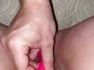 Clit stimulation with vibrator