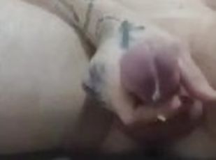 masturbation, amateur, ejaculation-sur-le-corps, énorme-bite, ejaculation, solo, bite