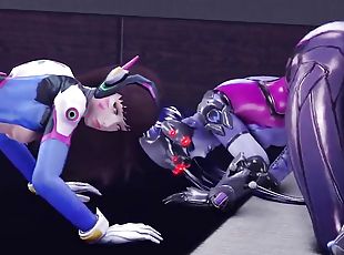 Overwatch Themed Futanari Foursome Banging