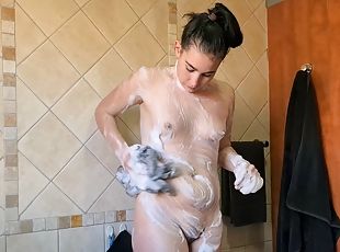 cul, baignade, gros-nichons, grosse, chatte-pussy, amateur, maison, belle-femme-ronde, joufflue, salope