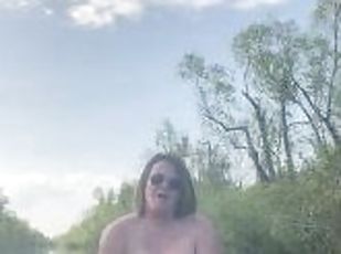 masturbation, orgasme, en-plein-air, public, chatte-pussy, giclée, amateur, milf, doigtage, point-de-vue