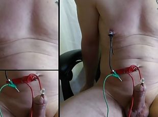 Estim electrodes ball full cock+ nipple and cum