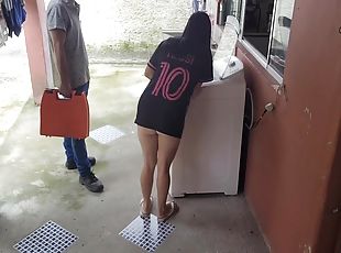 Dona De Casa Casada Paga Tecnico De Maquina De Lavar Com A Bunda Enquanto Marido Corno Esta Fora 10 Min