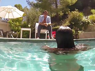 doggy-style, fitta-pussy, anal, hardcore, par, naturlig, pool, rakad