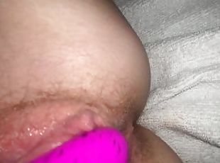 destroying my pussy with my pink vibrator