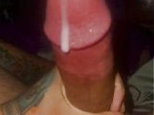 masturbation, amateur, ejaculation-sur-le-corps, énorme-bite, branlette, point-de-vue, ejaculation, solo, bisexuels, bite