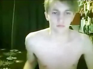 Tasty twink jerks off a big dick solo