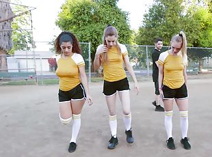 fiesta, deporte, lesbiana, hardcore, sexo-en-grupo, trío, cuarteto