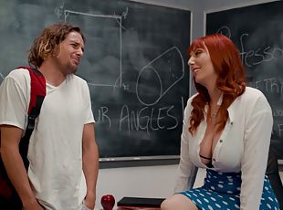 Redhead professor Lauren Phillips gets fucked on the table