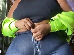 teta-grande, ébona, preto, bbw, rabo, africano, provocando