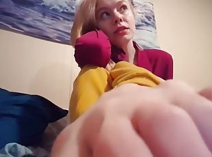 amatör, brudar, tonåring, fötter, pov, blond, fetisch, ensam