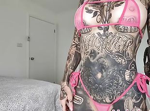 gros-nichons, amateur, milf, pornstar, maman, lingerie, bout-a-bout, bikini, tatouage