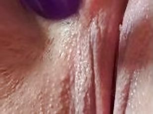 masturbation, giclée, amateur, milf, jouet, belle-femme-ronde, solo, tatouage, bite