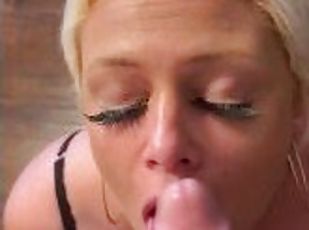 cul, amateur, fellation, milf, ejaculation-interne, hirondelle, salope, ejaculation, blonde, par-voie-orale