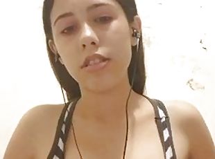 masturbation, amateur, latina, massage, brunette