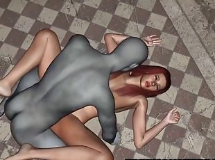 tetas-grandes, babes, pelirroja, hentai, cabalgando, 3d, pechugona, chupando