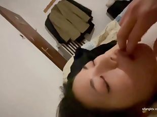 asiático, amateur, adolescente, casero, pareja, china, tetitas