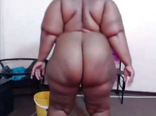 ébona, preto, bbw, mãe-mother, rabo, africano