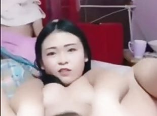 Amateur, creampie, asian, handjob, deep-throat