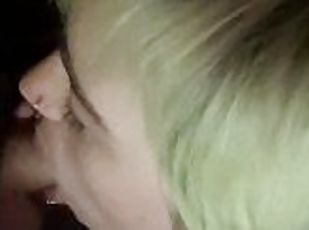 Thatonealtmom leaked blowjob milf deep throats cock