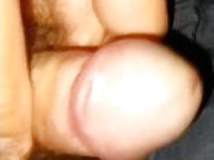 Tiny cock cumming.