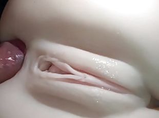 dilettant, anal-sex, babe, beule-schuss, junge, spielzeug, creampie, doppelklicken, nette, allein