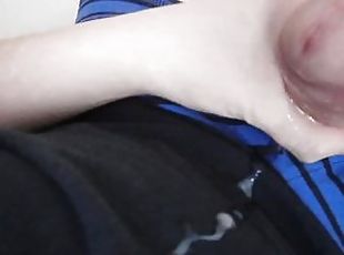 énorme, masturbation, amateur, ejaculation-sur-le-corps, gay, secousses, solo, minet