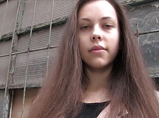 doggy, muschi, dilettant, blasen, junge, schwer, paar, gesichtspunkt, höschen, brunette