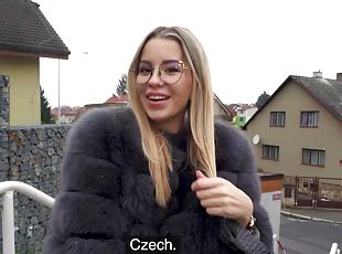 brille, blasen, schwer, paar, gesichtspunkt, blondine, czech, wirklichkeit