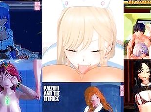 compilation, sexe-de-groupe, sale, sur-le-visage, anime, fantaisie, hentai