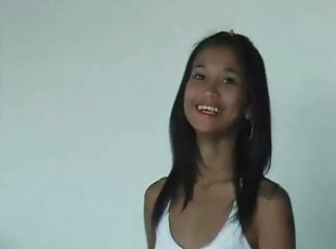 asien, babe, petite, allein, kleine-titten