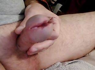 Gaping and stretching my slit glans