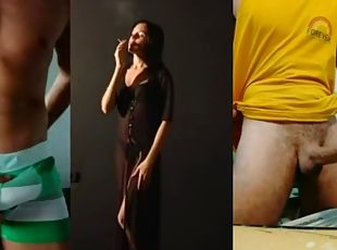 mastürbasyon-masturbation, amatör, üstüneyüzüne-boşalma, derleme, birdenbire, sigara-içme, esmer-kadın