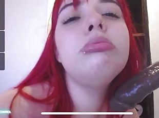 Pawg extreme deepthroat dildo