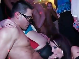 Slutty dancing club chicks and hot cocksuckers