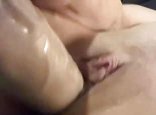 masturbation, fitta-pussy, amatör, leksak, tight, dildo, ensam