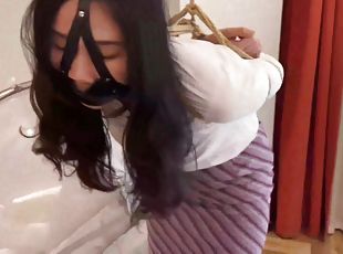 asiatique, amateur, japonais, bdsm, fétiche, bâillonnement, chinoise, bondage, brunette, femme-dominatrice