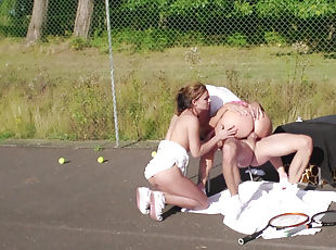 Threesome instead of tennis with sweet Yuffie Yulan and Abbie Cat