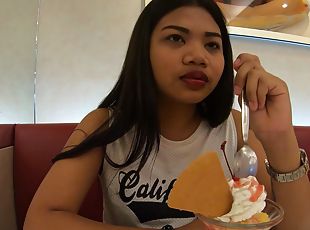 Big ass amateur Thai teen ice cream fuck