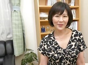 Asian mature Enshiro Hitomi enjoys playing with a large toy