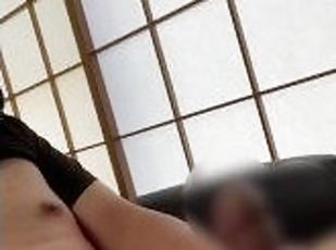 asiatique, amateur, ejaculation-sur-le-corps, énorme-bite, gay, japonais, branlette, solo, bite