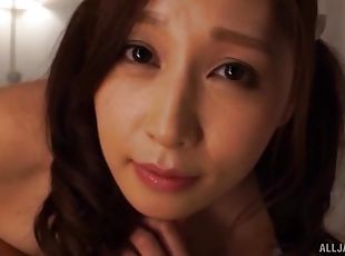 Dick craving Sasaki Aki bends over for an erected dong