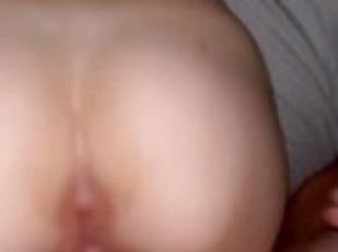 cul, levrette, amateur, ejaculation-sur-le-corps, collège, ejaculation, blonde