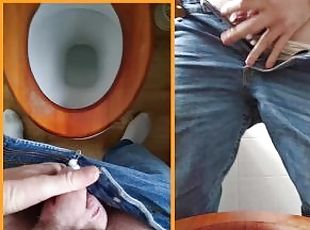 papa, pisser, amateur, gay, européenne, euro, toilette, fétiche, solo, pappounet