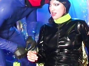 German femdom at bdsm latex fuck