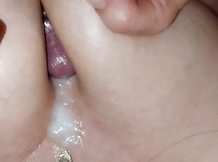 gros-nichons, amateur, ejaculation-sur-le-corps, milf, branlette, française, couple, point-de-vue, ejaculation, blonde